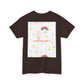 Christian Rainbow Chick Tee with 2 Peter 3:6-7 Scripture — Cute Floral & Coins Design