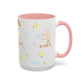 2 Peter 3:67 Inspirational Coffee Mug — Cute Rainbow & Chick Faith Design