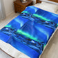 Aurora Night Velveteen Plush Blanket – Northern Lights Print Cozy Throw