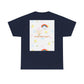 Christian Rainbow Chick Tee with 2 Peter 3:6-7 Scripture — Cute Floral & Coins Design