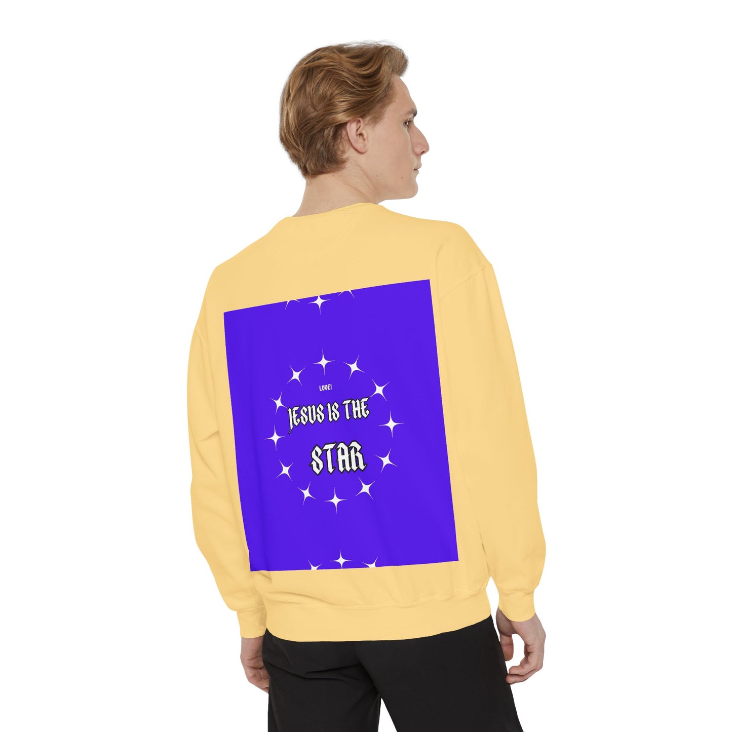 Christian Graphic Sweatshirt — "Jesus Is The Star" Inspirational Pullover
