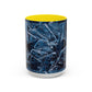 Blue Marble Accent Coffee Mug — Abstract Ice Pattern Ceramic Mug (11/15oz)