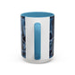 Blue Marble Accent Coffee Mug — Abstract Ice Pattern Ceramic Mug (11/15oz)