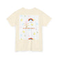 Christian Rainbow Chick Tee with 2 Peter 3:6-7 Scripture — Cute Floral & Coins Design