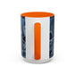 Blue Marble Accent Coffee Mug — Abstract Ice Pattern Ceramic Mug (11/15oz)