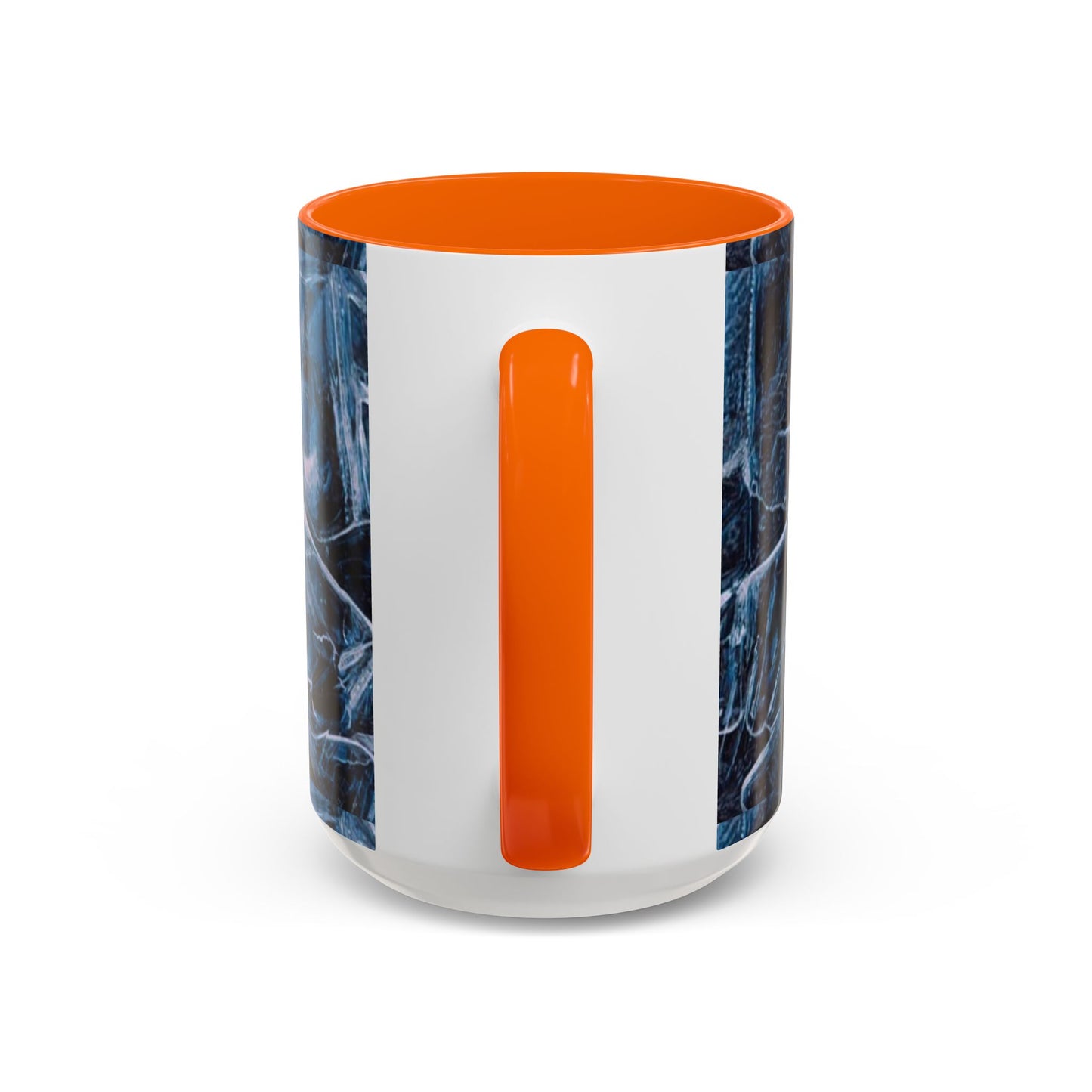 Blue Marble Accent Coffee Mug — Abstract Ice Pattern Ceramic Mug (11/15oz)