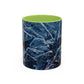 Blue Marble Accent Coffee Mug — Abstract Ice Pattern Ceramic Mug (11/15oz)