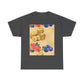 Christian Rainbow Chick Tee with 2 Peter 3:6-7 Scripture — Cute Floral & Coins Design