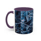 Blue Marble Accent Coffee Mug — Abstract Ice Pattern Ceramic Mug (11/15oz)
