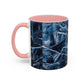 Blue Marble Accent Coffee Mug — Abstract Ice Pattern Ceramic Mug (11/15oz)