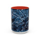 Blue Marble Accent Coffee Mug — Abstract Ice Pattern Ceramic Mug (11/15oz)