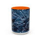 Blue Marble Accent Coffee Mug — Abstract Ice Pattern Ceramic Mug (11/15oz)