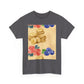 Christian Rainbow Chick Tee with 2 Peter 3:6-7 Scripture — Cute Floral & Coins Design