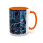Blue Marble Accent Coffee Mug — Abstract Ice Pattern Ceramic Mug (11/15oz)