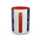 Blue Marble Accent Coffee Mug — Abstract Ice Pattern Ceramic Mug (11/15oz)