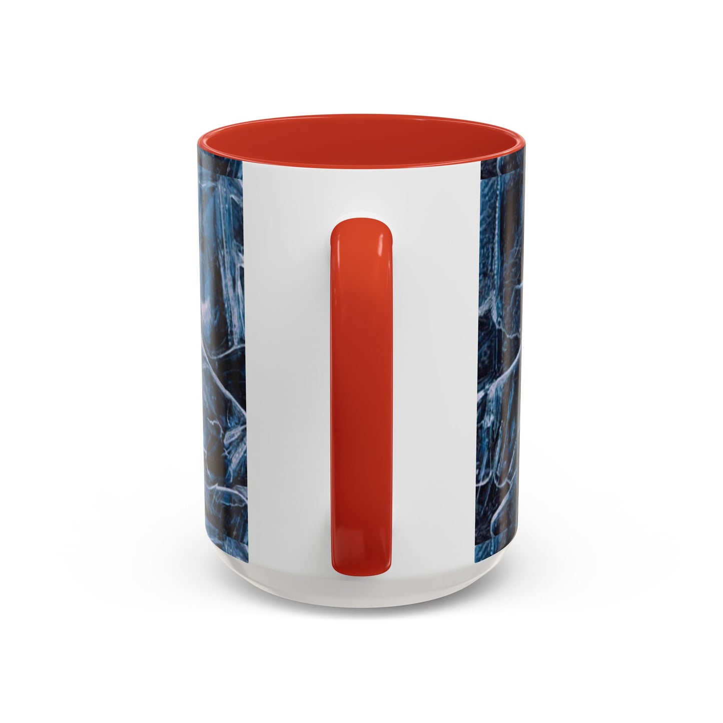 Blue Marble Accent Coffee Mug — Abstract Ice Pattern Ceramic Mug (11/15oz)