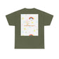 Christian Rainbow Chick Tee with 2 Peter 3:6-7 Scripture — Cute Floral & Coins Design