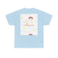 Christian Rainbow Chick Tee with 2 Peter 3:6-7 Scripture — Cute Floral & Coins Design
