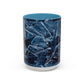 Blue Marble Accent Coffee Mug — Abstract Ice Pattern Ceramic Mug (11/15oz)