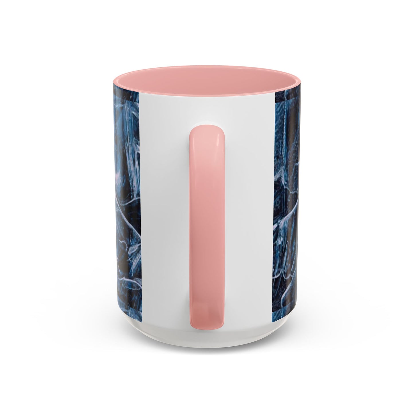 Blue Marble Accent Coffee Mug — Abstract Ice Pattern Ceramic Mug (11/15oz)