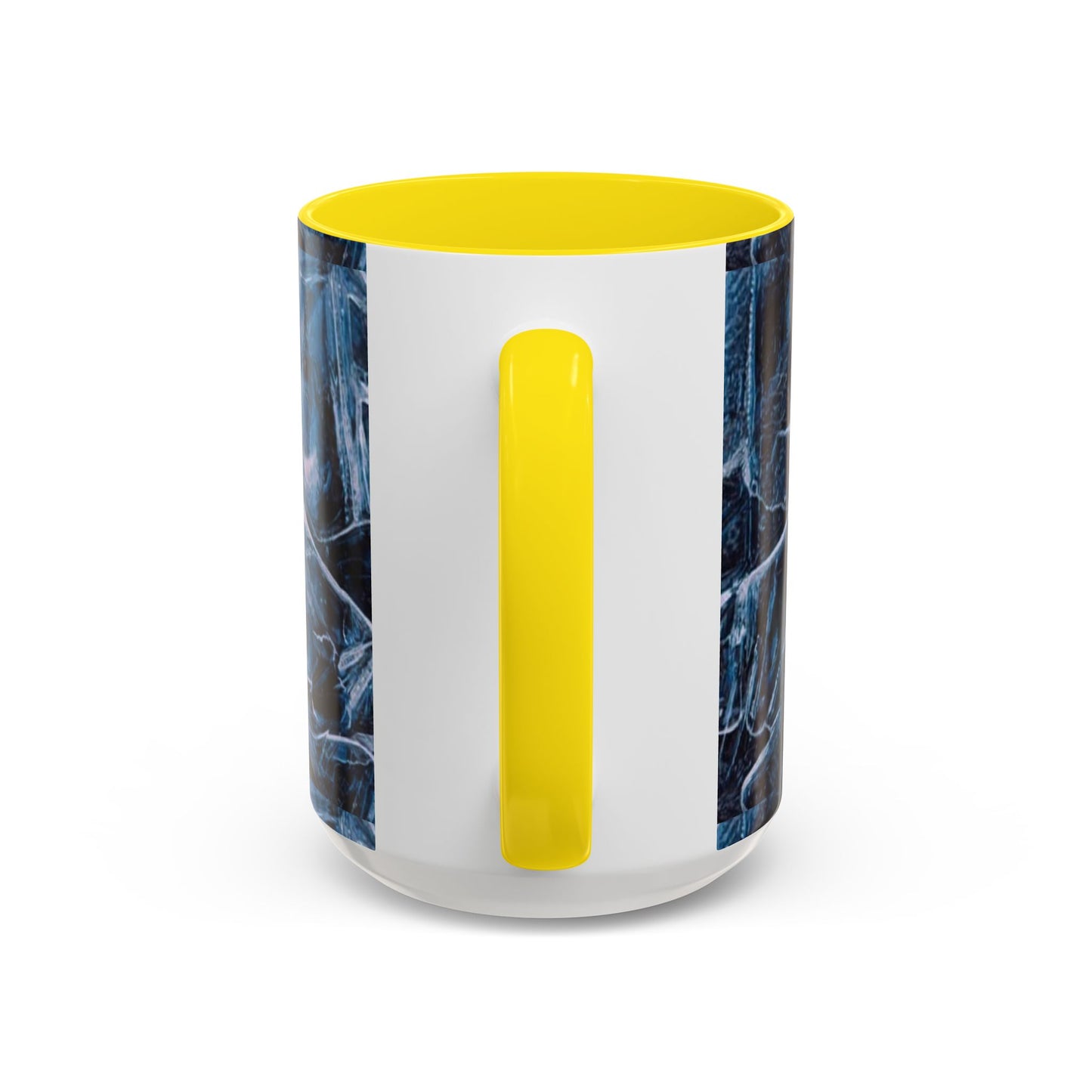 Blue Marble Accent Coffee Mug — Abstract Ice Pattern Ceramic Mug (11/15oz)
