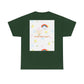Christian Rainbow Chick Tee with 2 Peter 3:6-7 Scripture — Cute Floral & Coins Design