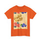 Christian Rainbow Chick Tee with 2 Peter 3:6-7 Scripture — Cute Floral & Coins Design
