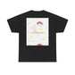 Christian Rainbow Chick Tee with 2 Peter 3:6-7 Scripture — Cute Floral & Coins Design