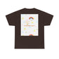 Christian Rainbow Chick Tee with 2 Peter 3:6-7 Scripture — Cute Floral & Coins Design