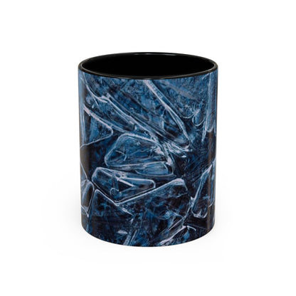 Blue Marble Accent Coffee Mug — Abstract Ice Pattern Ceramic Mug (11/15oz)
