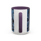 Blue Marble Accent Coffee Mug — Abstract Ice Pattern Ceramic Mug (11/15oz)